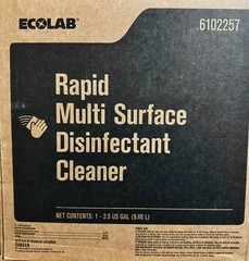 ECOLAB RAPID MULTI SURFACE DISINFECTANT CLEANER 6102257 2.5GAL