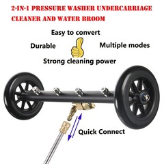 Tool Daily Dual-Function Undercarriage Cleaner,Surface 16”+ broom, Black