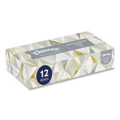 Kleenex 03076 2-Ply Facial Tissue for Business – White (12 Boxes/Carton) New