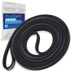BlueStars 341241 Dryer Drum Belt – Fit 0.25 inches x 92.25 inches, Black