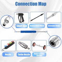 Pressure Washer Extension Wand, 17 Inch Stainless Steel Pressure Washer Wand …