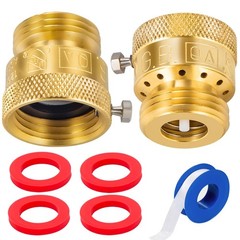 Breezliy 2-Pack Brass Vacuum Breaker Set Set, Golden