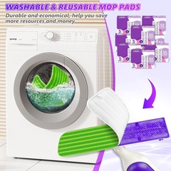 Reusable Pads Compatible with Swiffer PowerMop – 8Pack-15″Pads, Multicolor