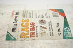 SupremePlus White Cotton Knit Rags in Bag 10 lbs Multipurpose Wiping Cloths New