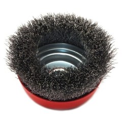 Forney 5″ Diameter X 5/8″ Crimped Steel Cup Brush Max 8000 rpm 11 Threaded Arbor
