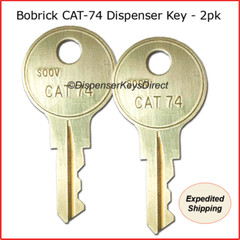 Bobrick “CAT-74” Key -(2/pk.) for Paper Towel, Toilet Tissue Dispensers