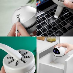 Hallocool Desktop Vacuum Cleaner Mini Desk Portable Dust White