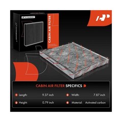 A-Premium 2-PC Cabin Air Filter with Activated Carbon Compatible wi… Fast Ship