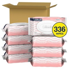 Cottonelle Fragrance Free Flushable Wet Wipes, Adult 42 Wipes (Pack of 8)