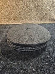 (QTY 5) Norton 66261052005 20 In. 3-1/4 In. Fine Grit Black High Stripping Pad