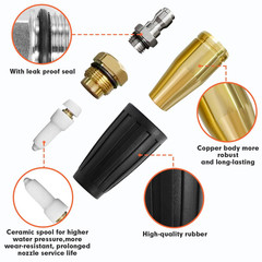 Qimshemi Pressure Washer Tips Rotating Turbo Nozzle, 4000PSI Max Power…