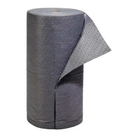 Pig Mat175 Sorbent Roll, 36 Gal, 32 In X 150 Ft, Universal, Gray, Polypropylene