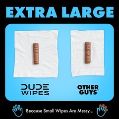DUDE Wipes On-The-Go Unscented Travel – 30 30 Count (Pack of 1), White
