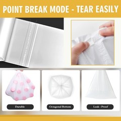 105 Count Small Trash Bags, 4 Gallon Garbage Can Liners – Unscented Wastebask…
