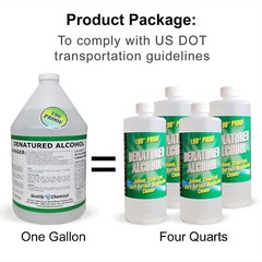 Denatured Alcohol (Ethanol) 190 proof / 2 Gallon Case