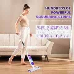 Chyodi 12 Pack Disposable Power 12 PowerMop Pads, Purple 12 Mop Refills