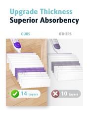 AIR U+ 12 Pack Disposable Power Mop Pads Refills for Swiffer 12 Count