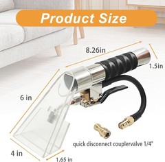 Carpet Extractor Wand with 1/4″Quick Disconnect Coupler Valve for Shop Vac/Mytee
