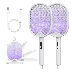 Baldrzap Electric Fly Swatter 3000V Rechargeable Bug Zapper Racket Dual Modes