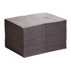 Pig Sorbent Pad, 22 gal, 15 in x 20 in, , Gray, Polypropylene, 100PK MAT203 Pig