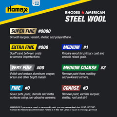 Homax 3.25-in x 4-in Super fine Steel Wool ( 12 Pack )