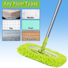 Unoutur Reusable Dry Sweeping Cloths Microfiber Wet Mop Pads Compatible Green