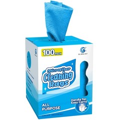 GLIMGLINT Shop Towels, 100 Pack Blue Reusable Paper Towels, Lint-Free, Ultra …