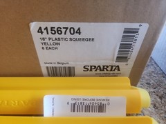 SPARTA 4156704 18in Double Foam Floor Squeegee Yellow 6 Pack NEW