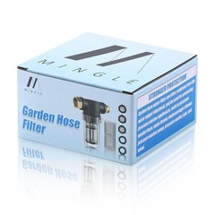 M MINGLE Garden Hose Filter for Pressure Washer inlet Water, 1 pcs, Black