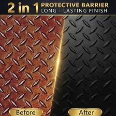 2 in 1 Rust Converter & Metal Primer, 35 oz Black Rust Reformer Paint for Met…
