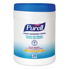 Purell 911306EA 6.75 in. x 6 in. Sanitizing Hand Wipes – Fresh Citrus, White New