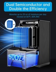 MORFY Dehumidifier, Small Dehumidifier for Bedroom Bathroom RV with Auto Shut…