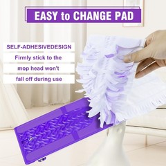 20 Pack Power Mop Refill Pads for Swiffer 15.25 inches wide, 20 Count Purple