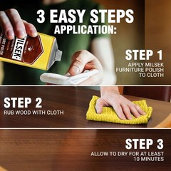 Milsek Furniture Polish and Wood Cleaner with Lemon Oil – Multipurpose