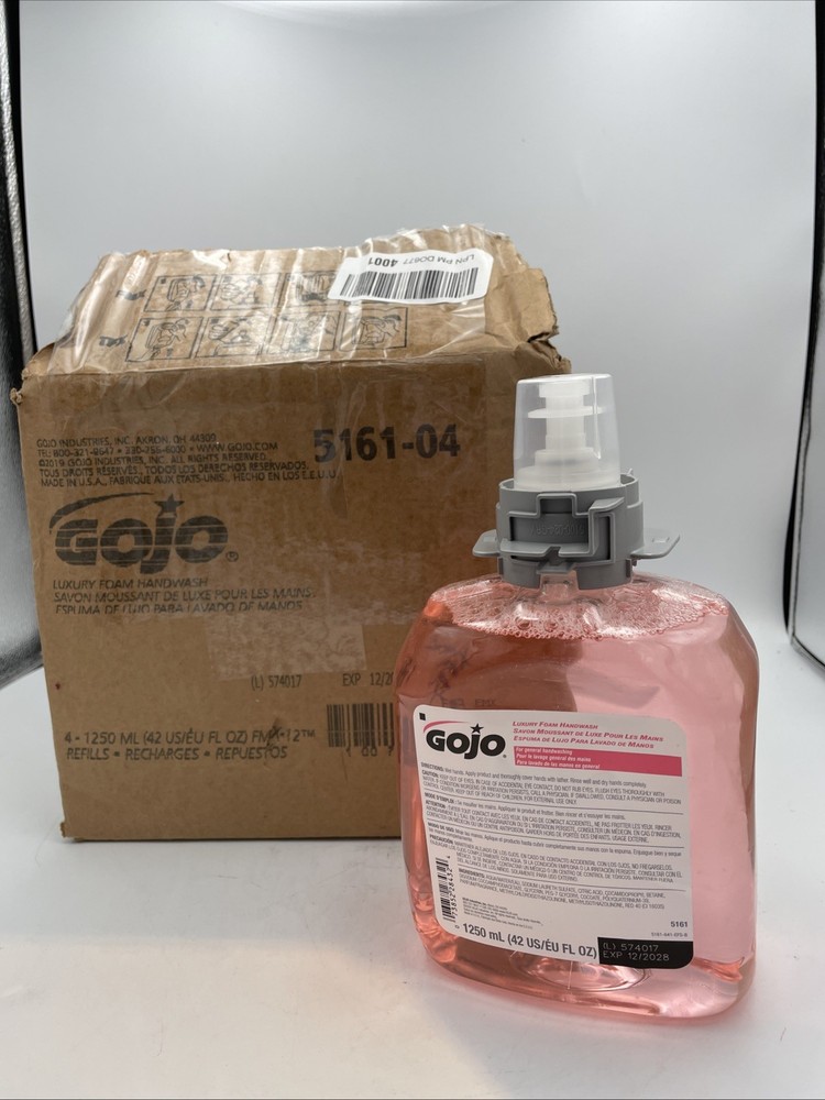 GOJO 516104CT 1250 mL Luxury Foam Handwash – Refreshing (4/CT) EXP 12/2028