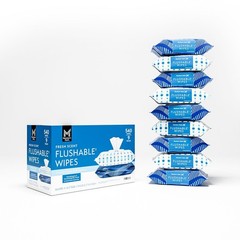 Member’s Mark Flushable Wipes Fresh Scent 540 Count | Sewer & Septic Safe | Aloe