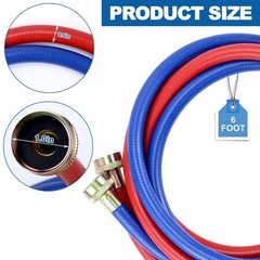 6FT Washer Water Line/Rubber Washing Machine Hoses 6FT,Universal Washing Mach…