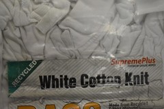 SupremePlus White Cotton Knit Rags in Bag 10 lbs Multipurpose Wiping Cloths New