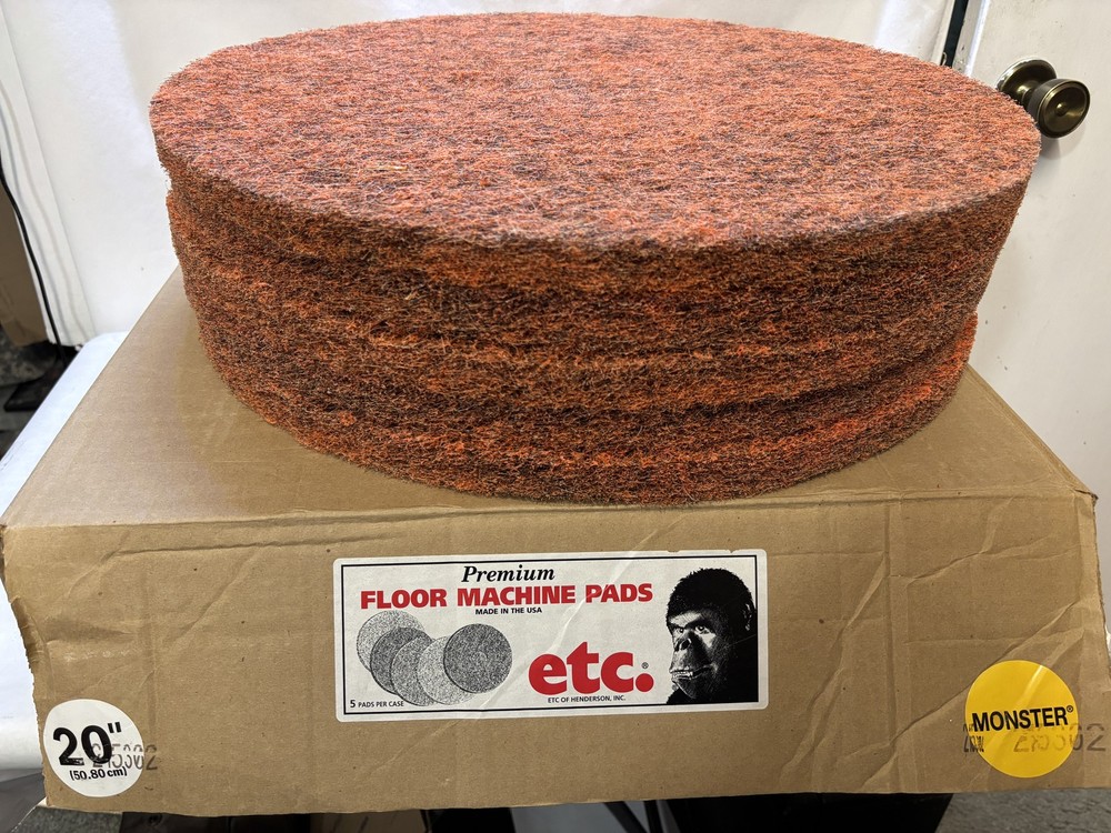ETC of Henderson Premium 20″ Monster Floor Scrubber Buffer Pads 5 Pack 215302