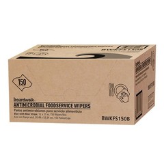Boardwalk FS150B 1-Ply 12″ x 21″ Antimicrobial Foodservice Wipers (150/CT) New