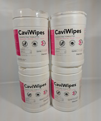 4 pk Metrex CaviWipes Disinfecting 220 Towelettes 6”x 6.75″ 880 Total Wipes READ