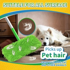 ZEHRAI 6Pcs Reusable Microfiber Mop Pads 10.3″ x 4.4″, Green 6 Pack