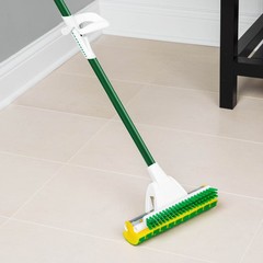 Libman Nitty Gritty Sponge Mop with Steel Handle & Built-in Scrub Brush