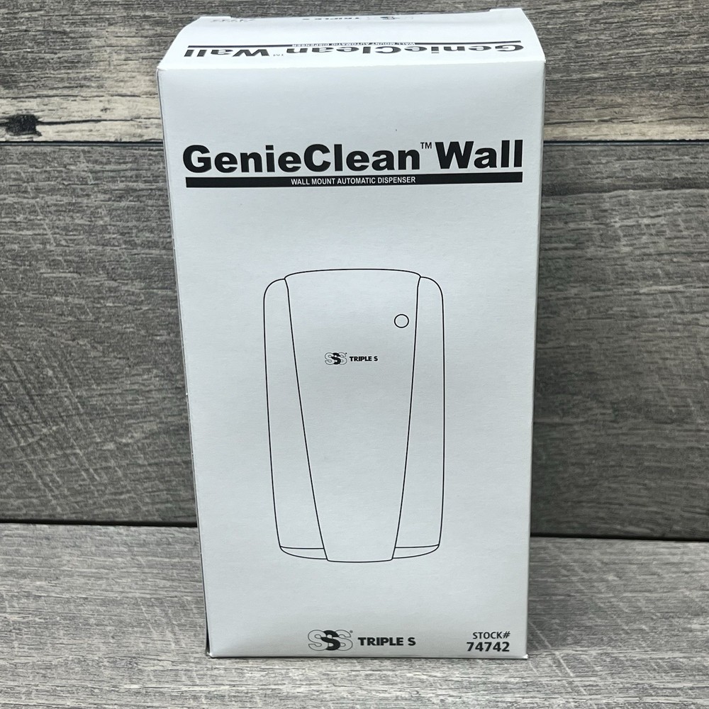 GenieClean 74742 Wall Mount Automatic Dispenser for Toilets/Urinals Cleaning NEW