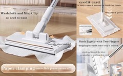 Snap Grip Mini Mop, 2026 Upgraded Disposable Dust Mop, Zero Touch Mini Mops,