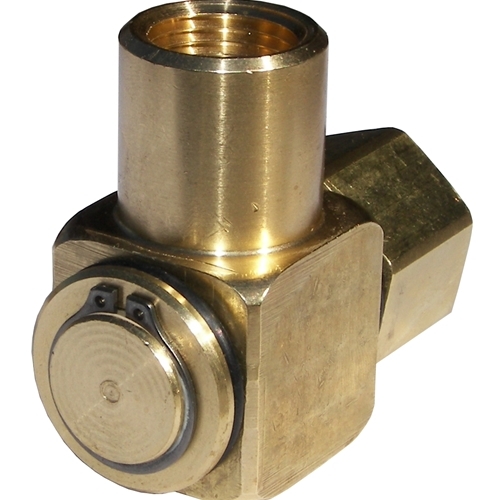 JE Adams 7475 90° Hose Reel Swivel Brass 1/2 F x 1/2 F, 3000 PSI