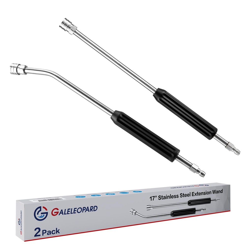 GALELEOPARD Pressure Washer Extension Wand, Short 17 inches, Black
