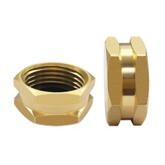 Hooshing Garden Hose End Caps Brass Cap with Washers 3/4 inches, Gold
