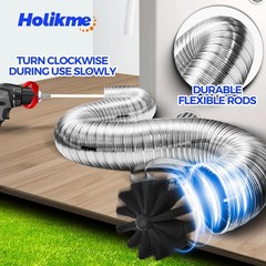 Holikme 34 Feet Dryer Vent Cleaner Kit, Flexible Lint Brush 34feet, Black
