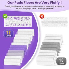 Chyodi 24 Pack Disposable Power 24 PowerMop Pads, Purple 24 Mop Pads